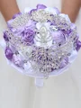 Luxurious Round Satin Bridal Bouquets