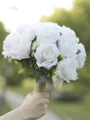 Pure Round Silk Flower Bridal Bouquets