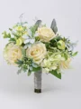 Elegant Free-Form Silk Flower Bridal Bouquets