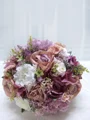 Delicate Round Silk Flower Bridal Bouquets