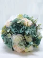 Delicate Round Silk Flower Bridal Bouquets