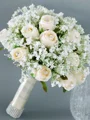 Fascinating Round Silk Flower Bridal Bouquets