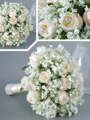 Fascinating Round Silk Flower Bridal Bouquets