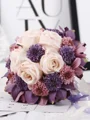 Charming Round Silk Flower Bridal Bouquets