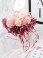 Charming Round Silk Flower Bridal Bouquets