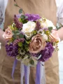 Beautiful Free-Form Silk Flower Bridal Bouquets