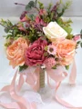 Beautiful Free-Form Silk Flower Bridal Bouquets