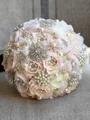 Charming Round Silk Flower Bridal Bouquets