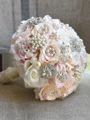 Charming Round Silk Flower Bridal Bouquets