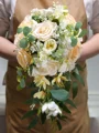 Delicate Cascade Silk Flower Bridal Bouquets