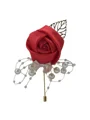 Romantic Free-Form Satin Boutonniere(Sold in a single piece)