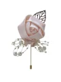 Romantic Free-Form Satin Boutonniere(Sold in a single piece)