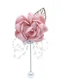 Classic Free-Form Silk Flower Boutonniere(Sold in a single piece)