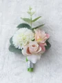 Elegant Free-Form Silk Flower Boutonniere(Sold in a single piece)