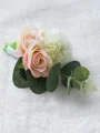 Elegant Free-Form Silk Flower Boutonniere(Sold in a single piece)