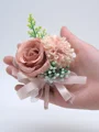 Delicate Free-Form Silk Flower Boutonniere(Sold in a single piece)