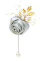 Stunning Free-Form Satin Boutonniere(Sold in a single piece)