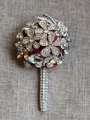 Stunning Round Cloth Boutonniere(Sold in a single piece)