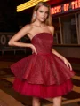 Ball-Gown Straight Bow Short/Mini Dress