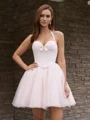 Ball-Gown Halter Bow Short/Mini Corset Dress