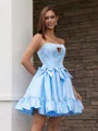 A-line Straight Bow Short/Mini Corset Dress