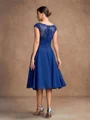 A-Line/Princess Chiffon Lace Scoop Sleeveless Knee-Length Mother of the Bride Dresses