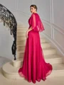 A-line Scoop Floor-Length 30D Chiffon Mother of the Bride Dress