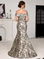 Sheath Off-the-Shoulder Ruffles Floor-Length Corset Mother of the Bride Dress