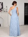 Sheath One-Shoulder Pleated Floor-Length Corset Mother of the Bride Dress