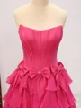 A-line Straight Bow Sweep Train 30D Chiffon Corset Dress