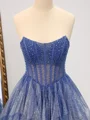 A-line Straight Cascading Ruffles Floor-Length Corset Dress