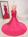 Sheath V-neck Bow Court Train Silk Like Satin Corset Dress