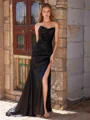 Sheath Sweetheart Appliques Lace Sweep Train Silk Like Satin Corset Dress