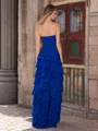 Sheath Sweetheart Cascading Ruffles Floor-Length Chiffon Dress