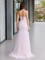 Sheath Sweetheart Pleated Sweep Train Tulle Corset Evening Dress