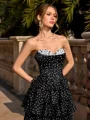 A-line Sweetheart Cascading Ruffles Floor-Length Corset Prom Dress