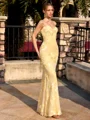 Sheath Spaghetti Straps Appliques Lace Floor-Length Lace Corset Prom Dress