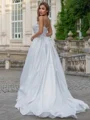 Ball-Gown Lace V-neck Sleeveless Sweep Train Wedding Dress