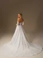 A-line Straight Long Sleeves Chapel Train Corset Wedding Dress