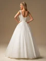 Ball-Gown Sweetheart Appliques Lace Floor-Length Tulle Wedding Dress