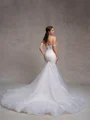 Mermaid Off-the-Shoulder Appliques Lace Cathedral Train Tulle Corset Wedding Dress
