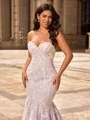 Trumpet/Mermaid Tulle Sweetheart Sleeveless Chapel Train Wedding Dresses