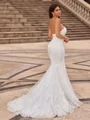 Trumpet/Mermaid Tulle Sweetheart Sleeveless Court Train Wedding Dresses