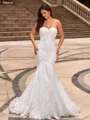 Trumpet/Mermaid Tulle Sweetheart Sleeveless Court Train Wedding Dresses