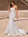Trumpet/Mermaid Tulle Sweetheart Sleeveless Court Train Wedding Dresses