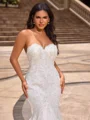 Trumpet/Mermaid Tulle Sweetheart Sleeveless Court Train Wedding Dresses