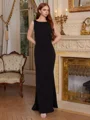 Sheath Scoop Floor-Length Dress