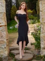 Sheath Off-the-Shoulder Asymmetrical Dress