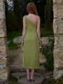 Sheath One-Shoulder Tea-Length Dress