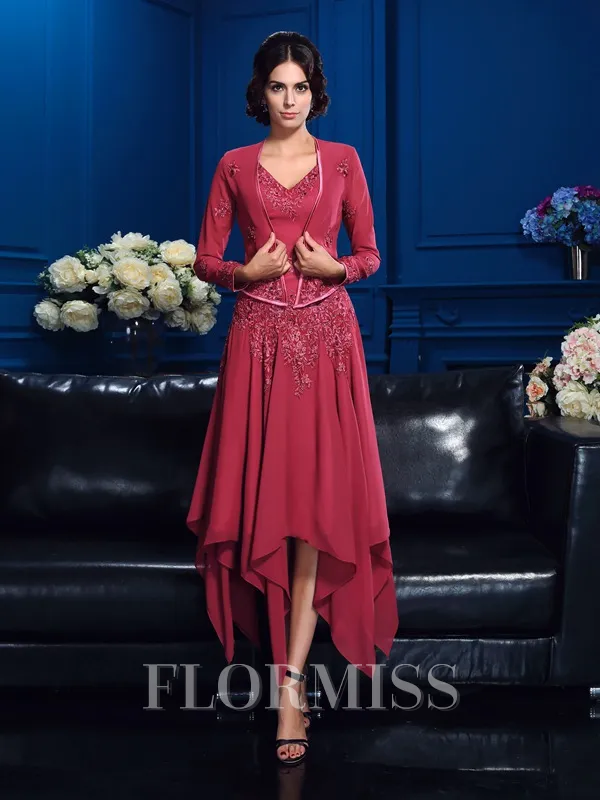 Chiffon Long Sleeves Applique Special Occasion Wrap